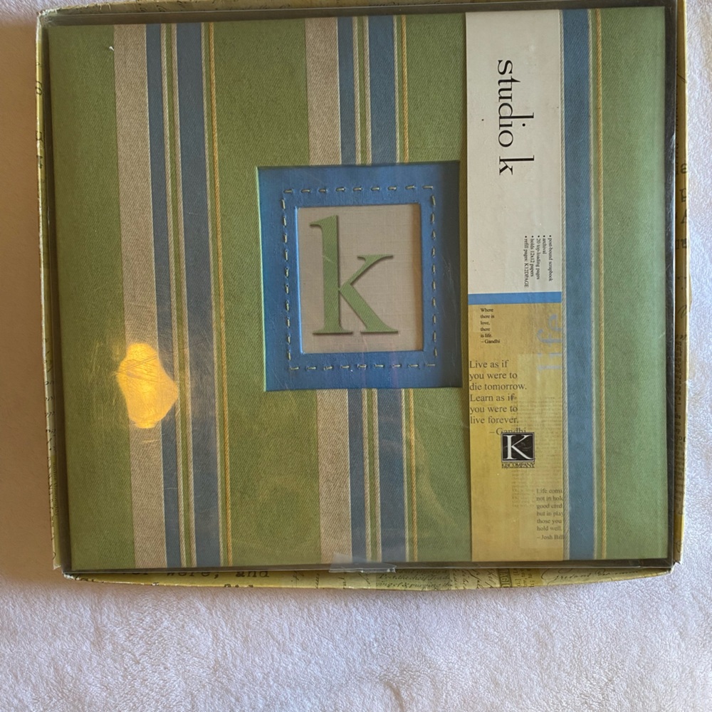 Studio K Green and Blue Striped Picture Frame